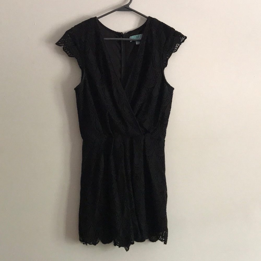 Black lace romper
